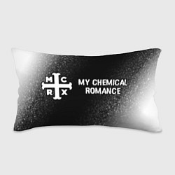 Подушка-антистресс My Chemical Romance glitch на темном фоне по-гориз, цвет: 3D-принт