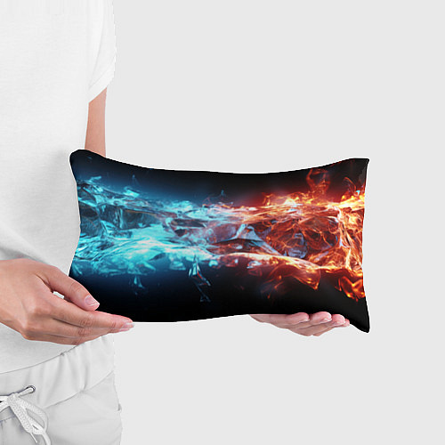 Подушка-антистресс Лед и пламя абстракция / 3D-принт – фото 3