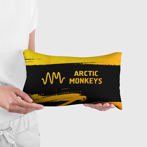Подушка-антистресс Arctic Monkeys - gold gradient по-горизонтали / 3D-принт – фото 3