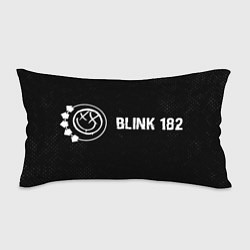 Подушка-антистресс Blink 182 glitch на темном фоне по-горизонтали, цвет: 3D-принт