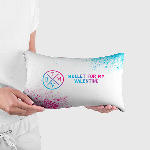 Подушка-антистресс Bullet For My Valentine neon gradient style по-гор / 3D-принт – фото 3