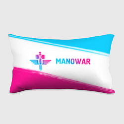 Подушка-антистресс Manowar neon gradient style по-горизонтали, цвет: 3D-принт