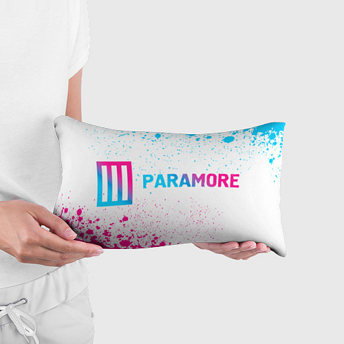 Подушка-антистресс Paramore neon gradient style по-горизонтали / 3D-принт – фото 3