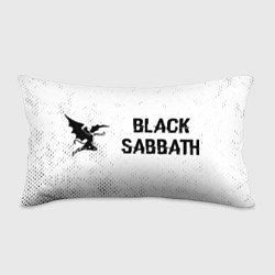 Подушка-антистресс Black Sabbath glitch на светлом фоне по-горизонтал, цвет: 3D-принт