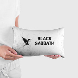 Подушка-антистресс Black Sabbath glitch на светлом фоне по-горизонтал, цвет: 3D-принт — фото 2