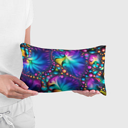 Подушка-антистресс Розово синий фрактал, цвет: 3D-принт — фото 2