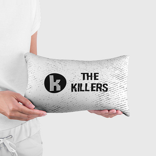 Подушка-антистресс The Killers glitch на светлом фоне по-горизонтали / 3D-принт – фото 3