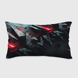 Подушка-антистресс Черная металлическая с красной вставкой, цвет: 3D-принт