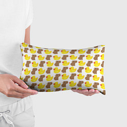 Подушка-антистресс Капибара с желтой уткой, цвет: 3D-принт — фото 2