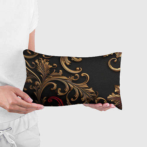 Подушка-антистресс Золотые абстрактные узоры / 3D-принт – фото 3