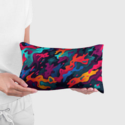 Подушка-антистресс Яркая абстракция в виде камуфляжа, цвет: 3D-принт — фото 2