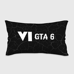 Подушка-антистресс GTA 6 glitch на темном фоне по-горизонтали, цвет: 3D-принт