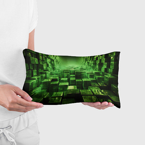 Подушка-антистресс Зеленые квадраты в лабиринте / 3D-принт – фото 3