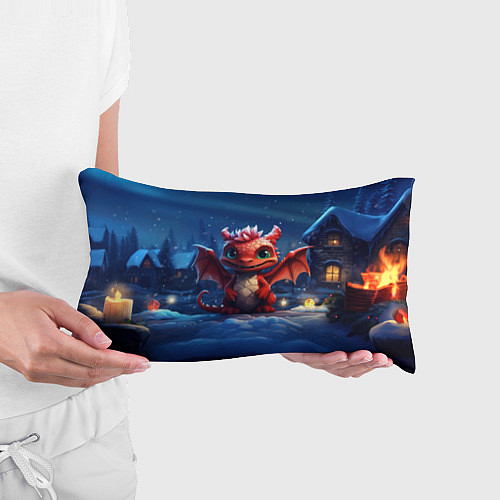 Подушка-антистресс Красный маленький дракон / 3D-принт – фото 3