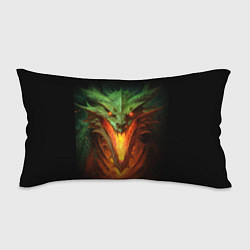 Подушка-антистресс Зеленый огнедышащий дракон, цвет: 3D-принт