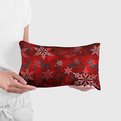 Подушка-антистресс Рождественские узоры снежинки / 3D-принт – фото 3