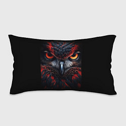 Подушка-антистресс Черная сова с красными глазами, цвет: 3D-принт