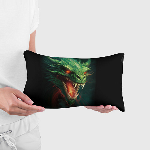 Подушка-антистресс Древний злой зеленый дракон / 3D-принт – фото 3