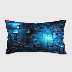 Подушка-антистресс Синие абстрактные плиты, цвет: 3D-принт