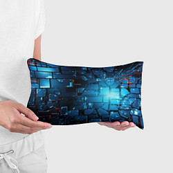 Подушка-антистресс Синие абстрактные плиты, цвет: 3D-принт — фото 2
