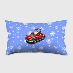 Подушка-антистресс Дед Мороз едет на машине, цвет: 3D-принт