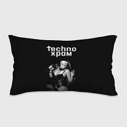 Подушка-антистресс Techno храм монашка с бутылкой, цвет: 3D-принт