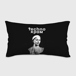 Подушка-антистресс Techno храм монашка в татуировках, цвет: 3D-принт