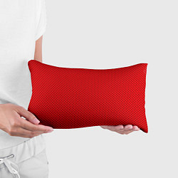 Подушка-антистресс Красный в чёрный маленький горошек, цвет: 3D-принт — фото 2