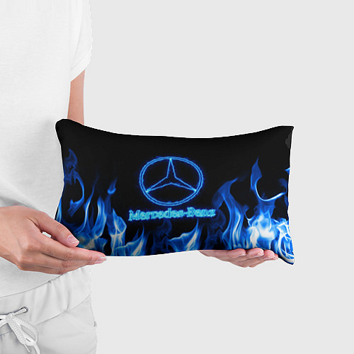 Подушка-антистресс Mercedes-benz blue neon / 3D-принт – фото 3