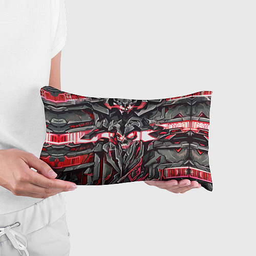 Подушка-антистресс Красный абстрактный кибер череп / 3D-принт – фото 3