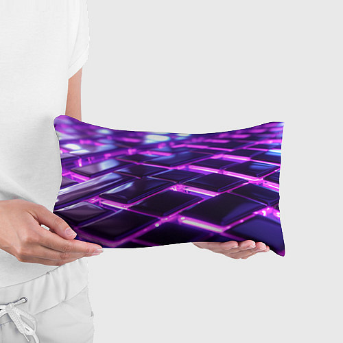 Подушка-антистресс Фиолетовая неоновая плитка / 3D-принт – фото 3