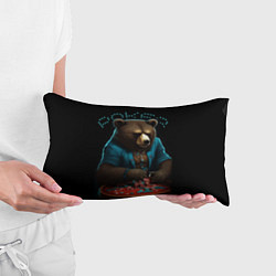 Подушка-антистресс Медведь играет в покер, цвет: 3D-принт — фото 2
