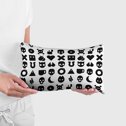 Подушка-антистресс Love death robots pattern white / 3D-принт – фото 3