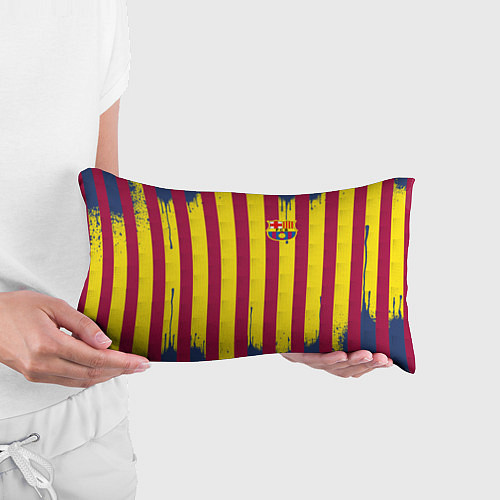Подушка-антистресс Полосатые цвета футбольного клуба Барселона / 3D-принт – фото 3
