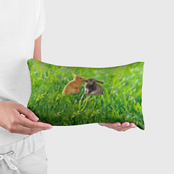 Подушка-антистресс Кролики в траве, цвет: 3D-принт — фото 2