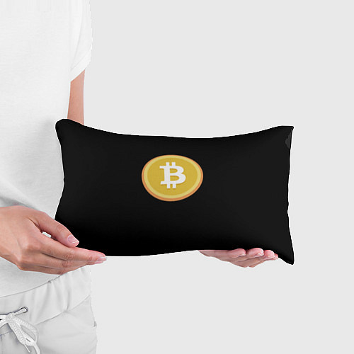 Подушка-антистресс Биткоин желтое лого криптовалюта / 3D-принт – фото 3