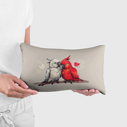Подушка-антистресс Влюбленные попугаи 14 февраля, цвет: 3D-принт — фото 2