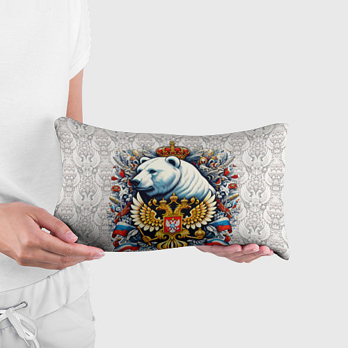 Подушка-антистресс Белый медведь с короной / 3D-принт – фото 3