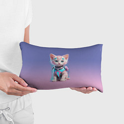 Подушка-антистресс Милый котёнок - киберпанк милашка, цвет: 3D-принт — фото 2