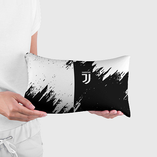 Подушка-антистресс Juventus краски чёрнобелые / 3D-принт – фото 3