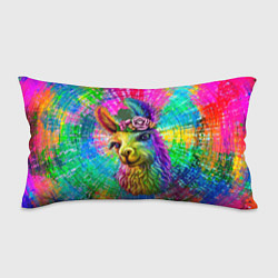 Подушка-антистресс Цветная лама, цвет: 3D-принт