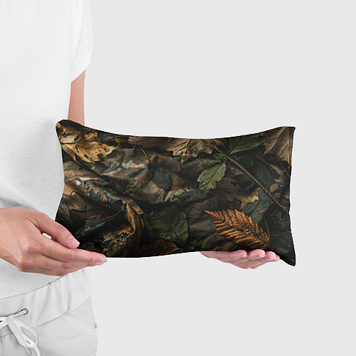 Подушка-антистресс Реалистичный охотничий камуфляж из ткани и листьев / 3D-принт – фото 3