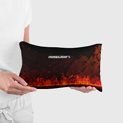 Подушка-антистресс Minecraft fire logo, цвет: 3D-принт — фото 2