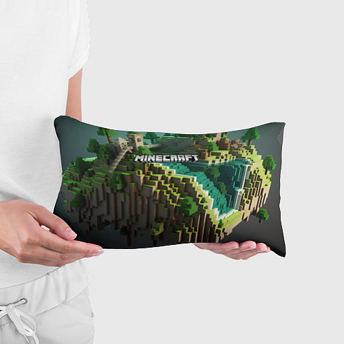Подушка-антистресс Minecraft logo летняя карта / 3D-принт – фото 3