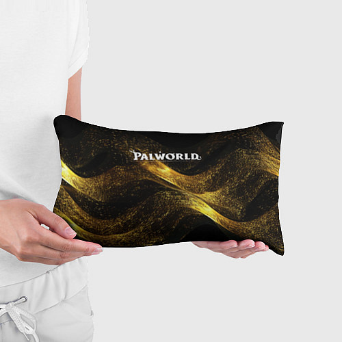 Подушка-антистресс Palworld логотип золотая пыльца / 3D-принт – фото 3