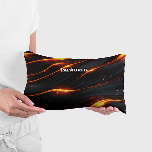 Подушка-антистресс Palworld логотип янтарные волны / 3D-принт – фото 3