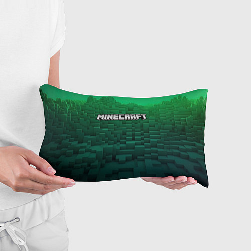 Подушка-антистресс Minecraft logo green / 3D-принт – фото 3