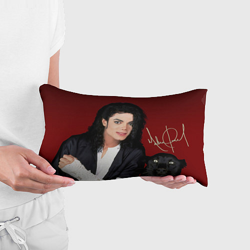 Подушка-антистресс Michael Jackson с пантерой и автографом / 3D-принт – фото 3