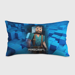 Подушка-антистресс Minecraft персонаж синий фон, цвет: 3D-принт