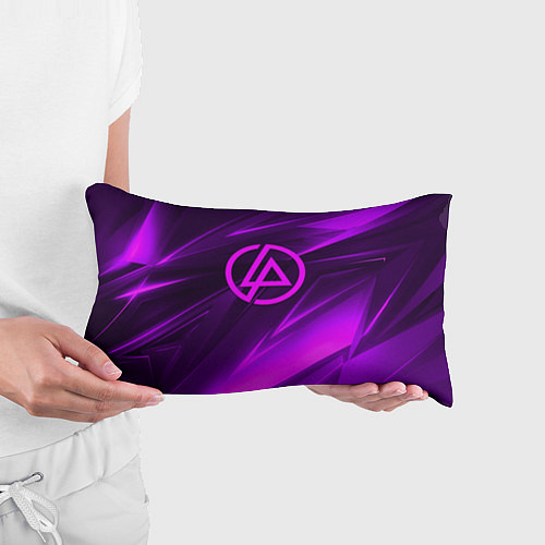 Подушка-антистресс Linkin park neon stripes logo / 3D-принт – фото 3